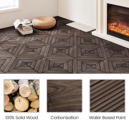 Yaheetech 27PCS Interlocking Deck Tiles Outdoor Patio Flooring - Image 4