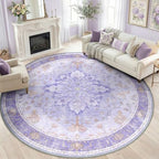 RELEANY Washable Area Rug, Round 8ft by RELEANY