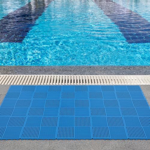 18 Pack Modular Interlocking Tiles Double Non-Slip 12"x12" Blue - Image 2