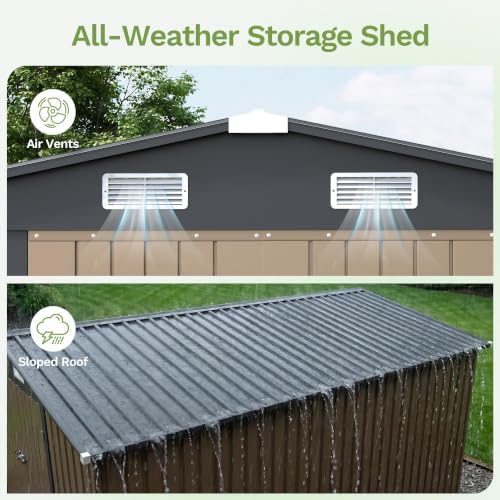 Patiowell 10x12 FT Outdoor Storage Shed - Image 4