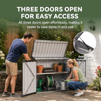 Aoxun Outdoor Storage Cabinet 20Cu.Ft Metal Storage Shed - Image 4