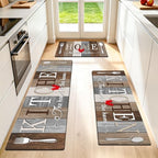 Kitchen Rugs Set 3 Piece, Non Slip Kitchen Mat by Elevateyourspacewithstorageoptions