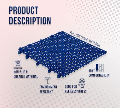 12 Pack 12"x12" 1/2" Thick Non Slip Interlocking Self Drainage Tiles - Image 2