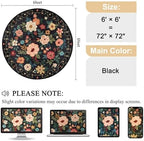 DUKINO 6ft Round Rug, Soft Washable Circle Rug - Image 2
