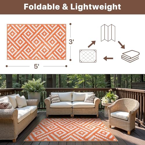GENIMO Fall Decor Outdoor Rug 3'x5' - Image 2