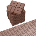 44 Pack Plastic Interlocking Deck Tiles, Patio Floor Decking Tiles by Unknown