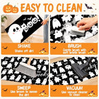 Halloween Kitchen Mats Set of 3, Spooky Boo Kitchen Rugs - Image 6
