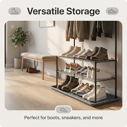 3 Pack Large Waterproof Plastic Boot Trays – Durable Multi-Purpose Shoe Mats - Image 2
