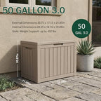 Outdoor Storage Box, 50 Gallon Waterproof Deck Box - Image 2