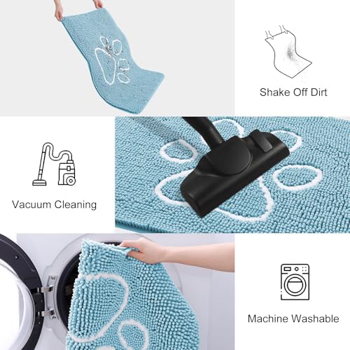 Smiry Dog Door Mat for Muddy Paws, Absorbent Non Slip Dirt Trapper - Image 6