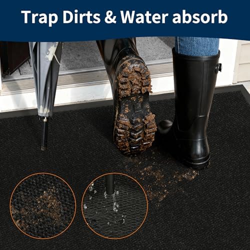3'X24' Commercial Doormats, Thick Heavy-duty Custom Rubber Door Mat Outside - Image 3