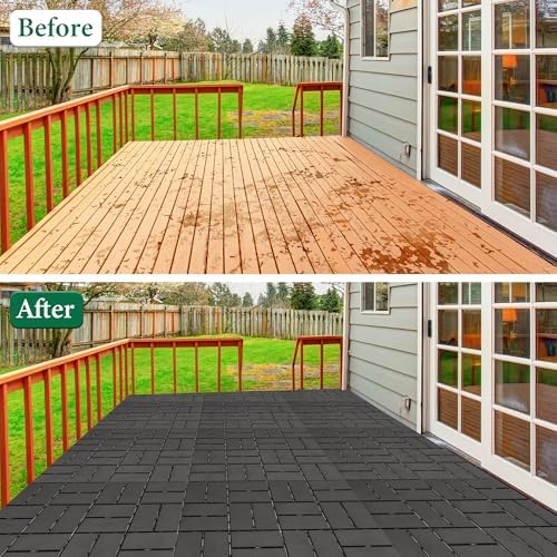 Interlocking Deck Tiles Outdoor Waterproof, Composite Patio Flooring - Image 5