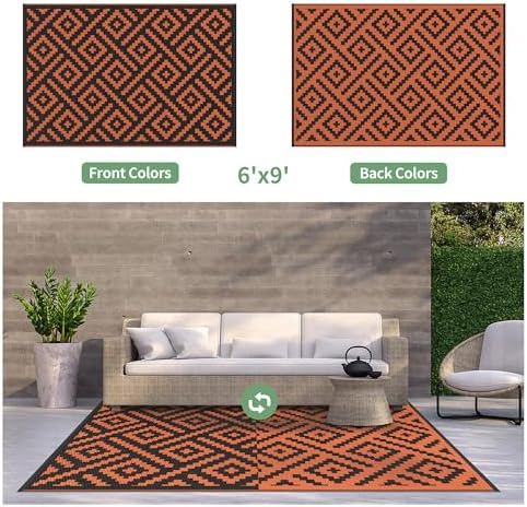 GENIMO Fall Decor Outdoor Rug, Plastic Rugs - Image 3