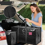 12 Pack Moving Bags with Full-Open Side Zipper, Extra Large 93L Heavy Duty - Image 6