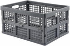 Aebeky 3-Pack Plastic Collapsible Storage Crates-30L, Foldable Plastic Crates - Image 2