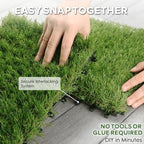 XLX TURF Artificial Grass Tiles Interlocking Outdoor Turf 12"x12" 9 Pack - Image 6