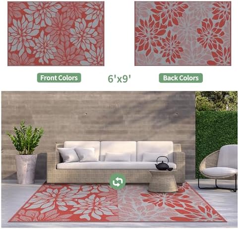 GENIMO Outdoor Rug, Waterproof Plastic Rugs - Image 2