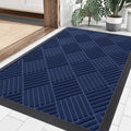 Smiry Front Door Mat Outside Entrance, Natural Rubber Doormat, 35x23 Inch by Smiry