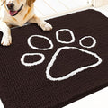 OLANLY Dog Door Mat for Muddy Paws 32x20, Paw Print Design Chenille Mud Mat by OLANLY
