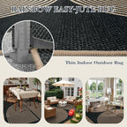 Lahome Rainbow Easy Jute Outdoor Rug 9x12 - Image 3