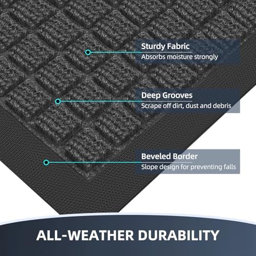 Front Door Mat Outside Entrance, Heavy Duty Doormat - Image 4