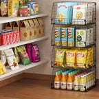 4 Pack XXL Stackable Wire Storage Basket, Extra Large Capacity Pantry Organizer - Image 4