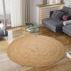 Hausattire Jute Braided Woven Area Rug 6 Feet Round - Image 6