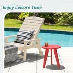 HDPS Outdoor Side Table, Small Round End Table - Image 2