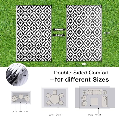 OLANLY Outdoor Rug 8x10 ft Waterproof Reversible Mat - Image 2