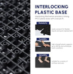 60 Pcs Floor Tiles, Pebble Pattern Plastic Interlocking Deck Tiles, Outdoor - Image 5
