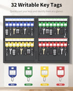 Uniclife 32 Position Key Lock Box, Wall Mount Security Key Cabinet - Image 3