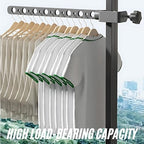 Foldable Indoor/Outdoor Swivel Folding 7-Hole Clothes Drying Rack - Image 5