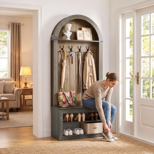 Tribesigns 70.87" Arched Hall Tree - Image 4