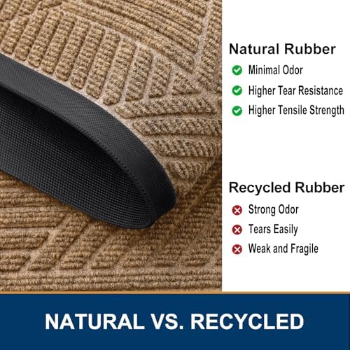 Smiry Front Door Mat Outside Entrance, Low Profile Rubber Doormat - Image 5