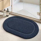 Color&Geometry Small Blue Bathroom Rugs, Non Slip Shower Mat by COLORG