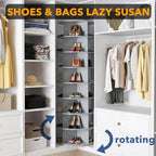 SpaceAid 8 Tier Rotating Shoe Rack Tower, Spinning Shoe Display Lazy Susan - Image 4