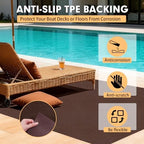 Grefinity Marine Carpet, 5 FT x 10 FT Brown Indoor Outdoor Carpet - Image 5