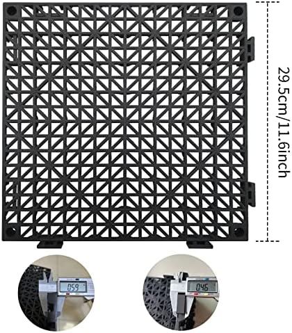 12 Pack Modular Interlocking Cushion 11.6" x 11.6" Rubber Mat Floor Tile Mats - Image 3