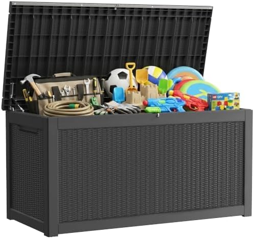 Outdoor Storage Box, 320 Gallon Waterproof Deck Box by GraceYourYard
