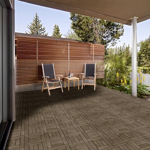 Topeakmart 27PCS Interlocking Deck Tiles 12x12 Patio Flooring - Image 2
