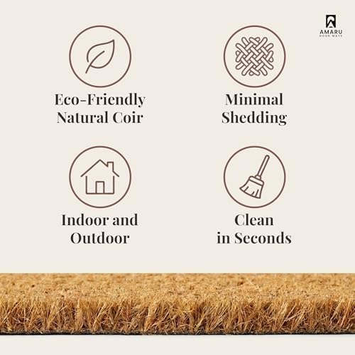 Coir Welcome Mat, Home Love, 17 x 29 in - Image 6