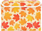 Bolaz Storage Bins with Lids and Handles, Autumn Maple Leaf Yellow Fallen - Image 2