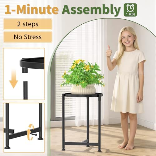LASZOLA Metal Small Plant Stand Indoor Tall - Image 5