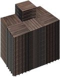 PrimeZone 297 PCS Solid Acacia Wood Interlocking Patio Deck Tiles Outdoor by PrimeZone