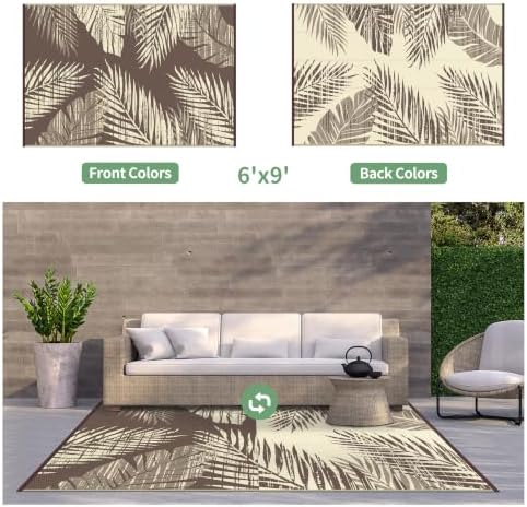 GENIMO Outdoor Rug, Waterproof Plastic Rugs - Image 2