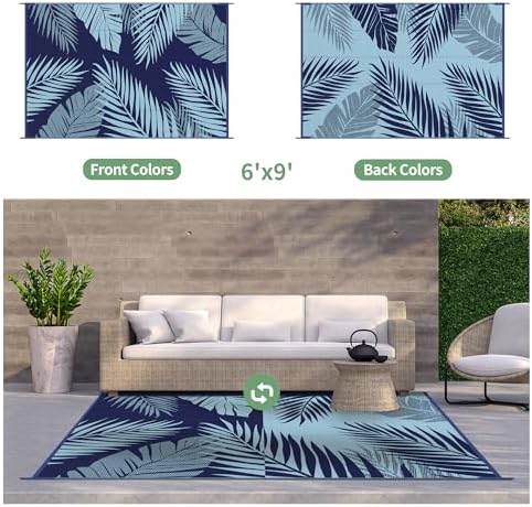 GENIMO Outdoor Rug, Waterproof Plastic Rugs - Image 2