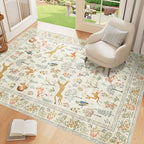 DUKINO 4x6 Area Rug, Non Slip Animal Washable Rug - Image 3