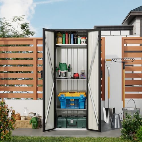 Devoko 28 CU FT Storage Cabinet, Metal Storage Shed - Image 2