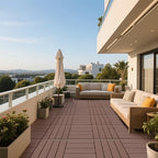 Plastic Interlocking Deck Tiles, 12x12 Inches Waterproof Outdoor Patio Flooring - Image 3