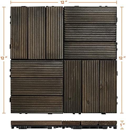 Yaheetech 27PCS 12x12in Interlocking Deck Tiles Outdoor Patio - Image 3